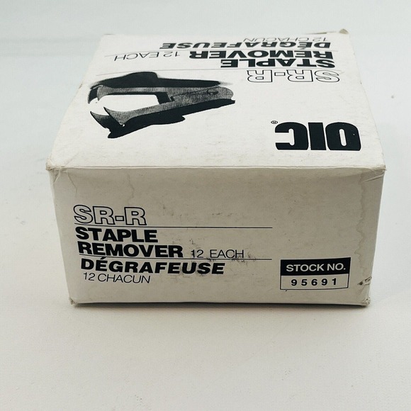 OIC SR-R Staple Remover 12‎ Pack Black Plastic Removes Standard Staples - Picture 4 of 7